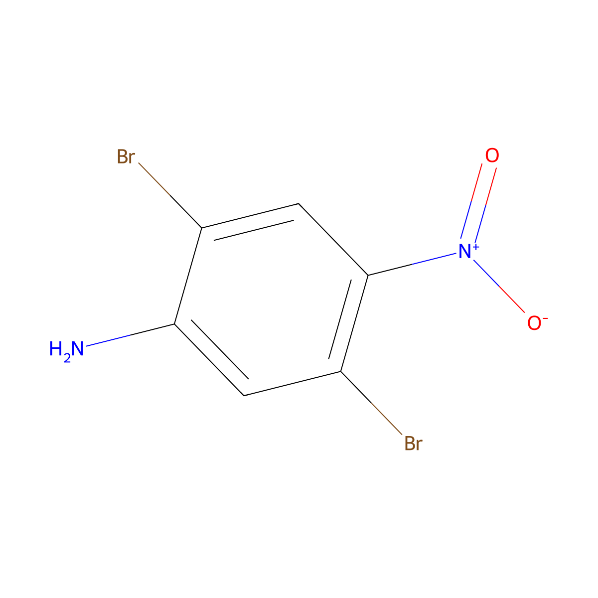 2,5-Dibromo-4-nitroaniline molecular structure, CAS 25462-68-4
