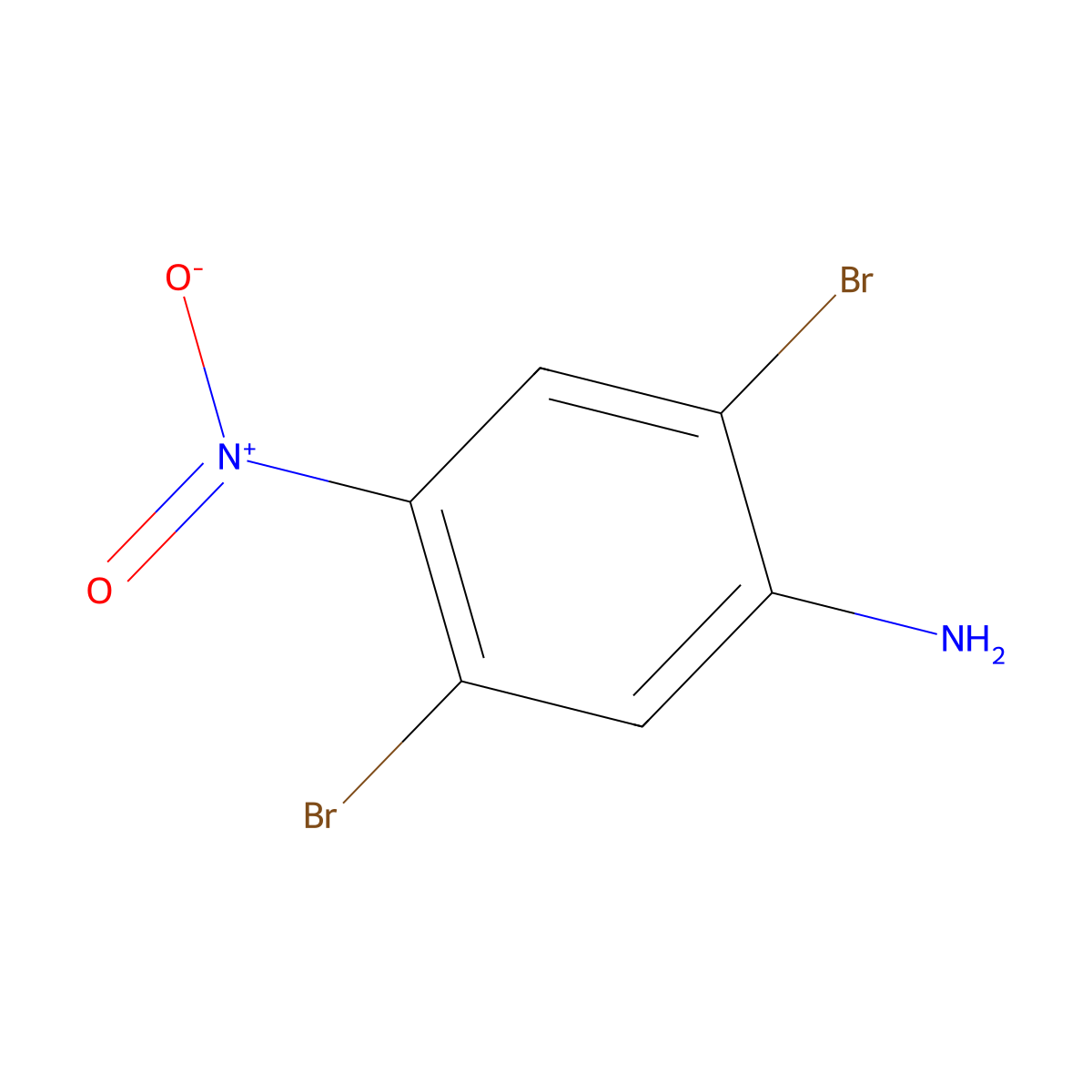 2,5-Dibromo-4-nitroaniline molecular structure, CAS 25462-68-4