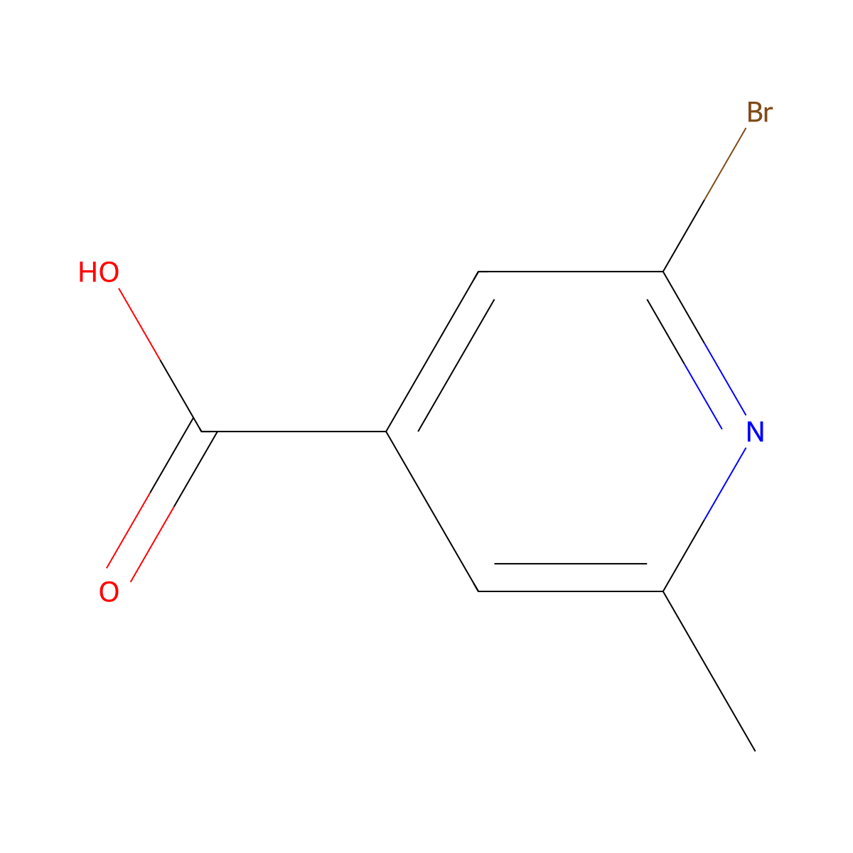 2-Bromo-6-methylisonicotinic acid molecular structure, CAS 25462-84-4