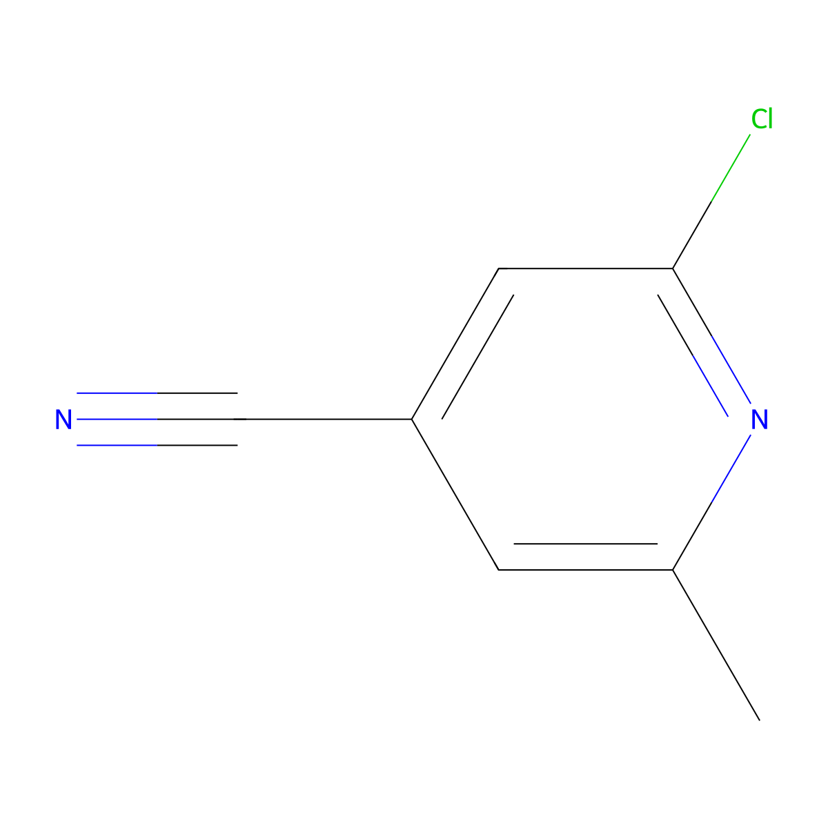 2-Chloro-6-methylpyridine-4-carbonitrile molecular structure, CAS 25462-98-0