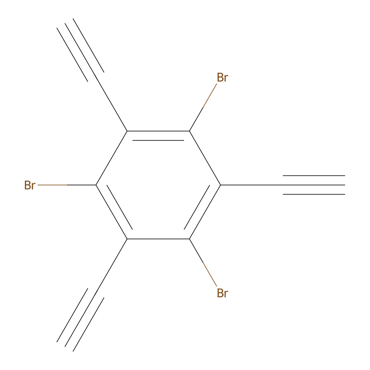 1,3,5-Tribromo-2,4,6-triethynylbenzene molecular structure, CAS 2546258-63-1