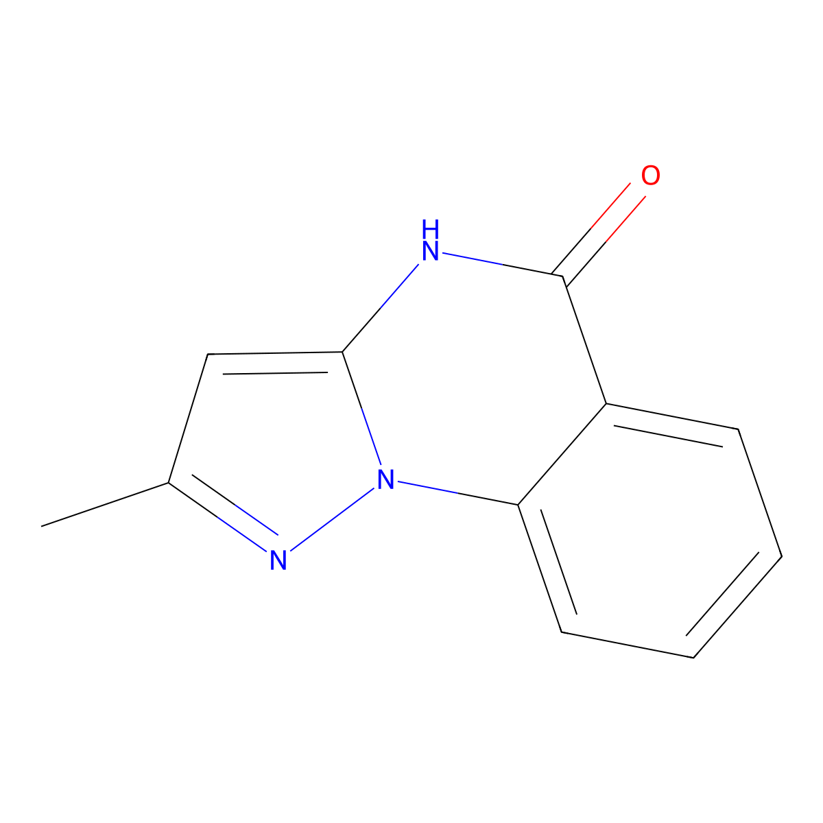 2-methyl-4H,5H-pyrazolo[1,5-a]quinazolin-5-one molecular structure, CAS 25468-50-2