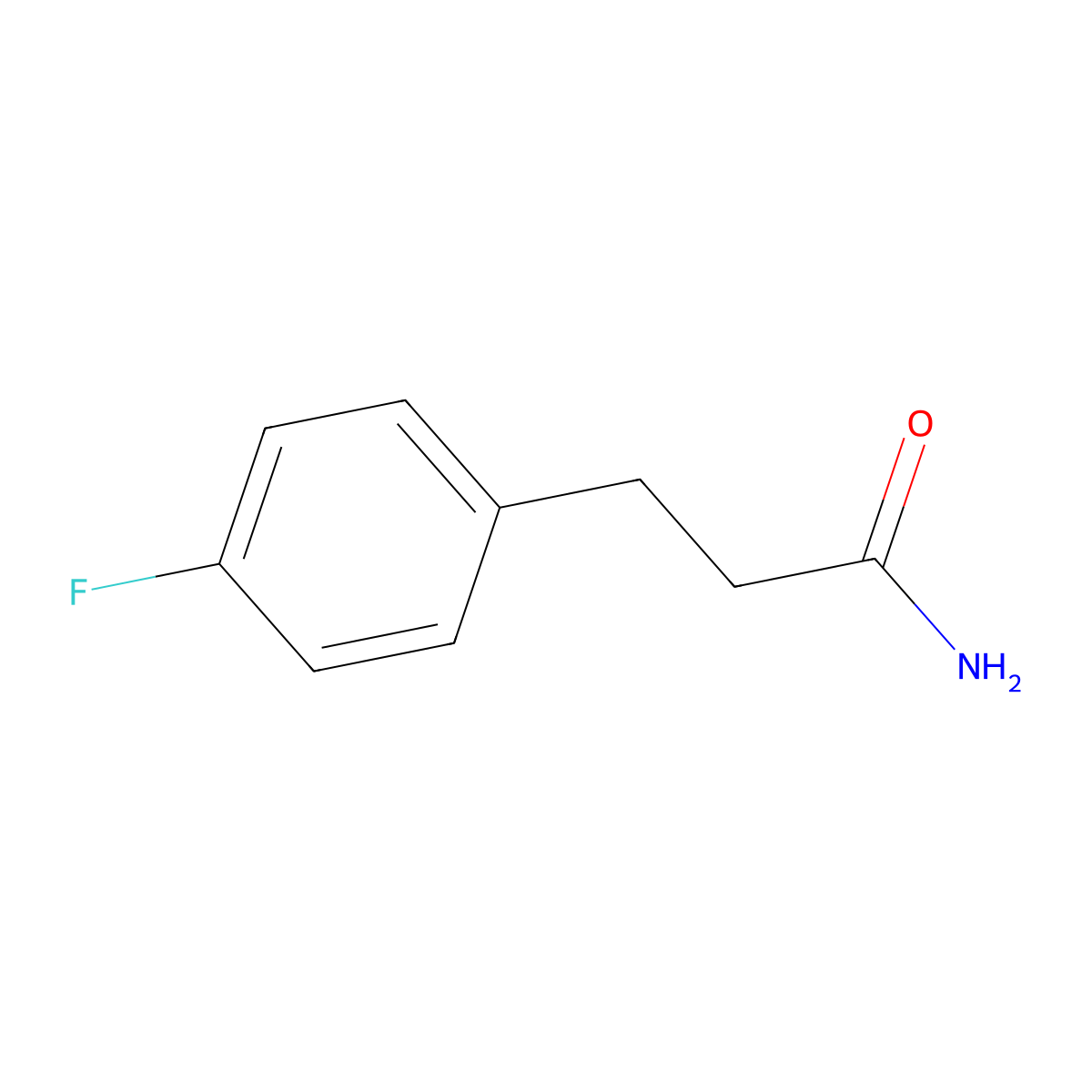 3-(4-Fluorophenyl)propanamide molecular structure, CAS 25468-67-1