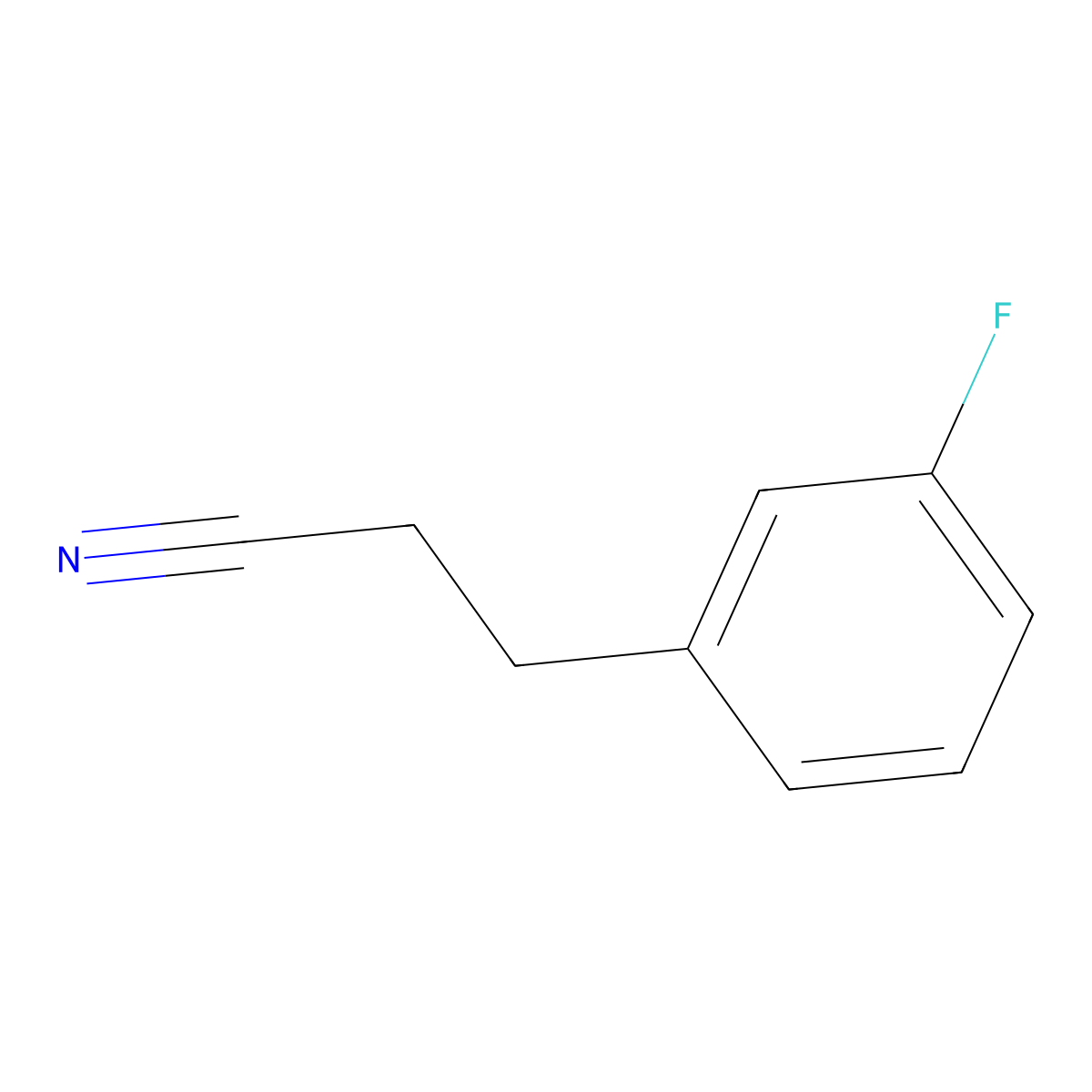 3-(3-Fluorophenyl)propanenitrile molecular structure, CAS 25468-87-5