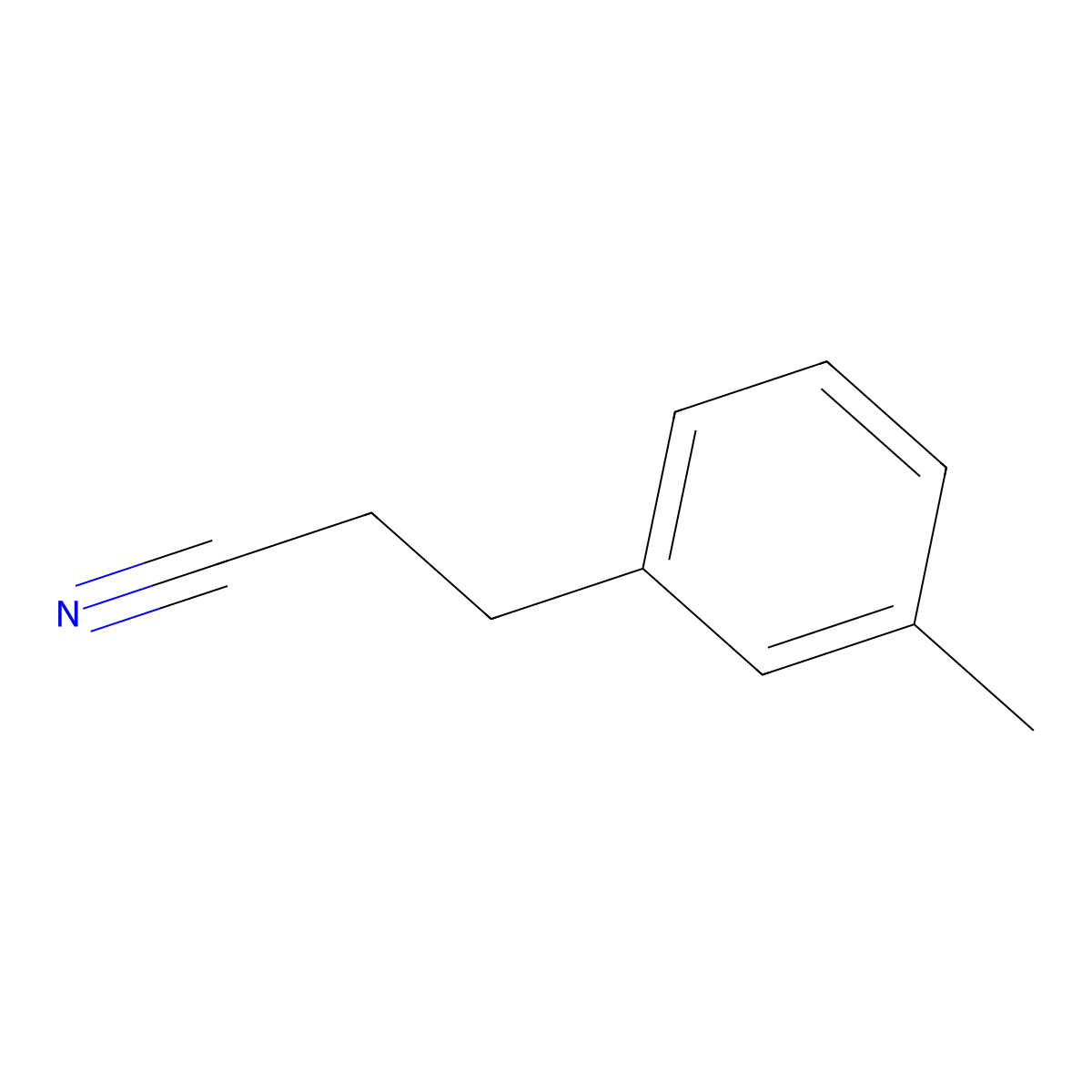 3-Methylbenzenepropanenitrile molecular structure, CAS 25468-88-6