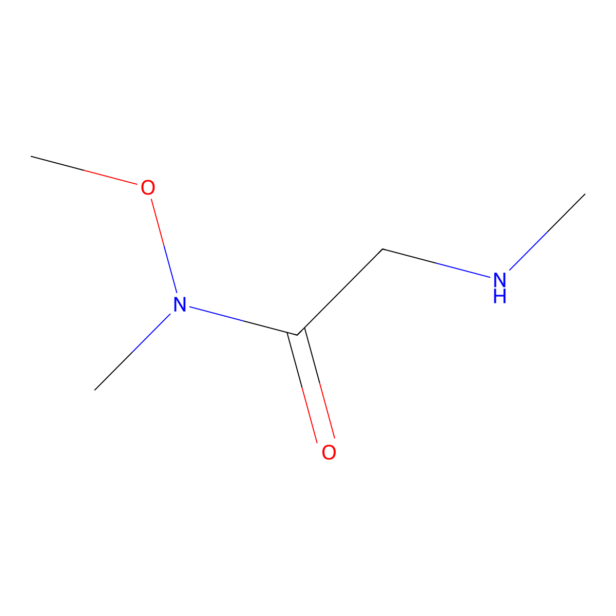 N-methoxy-N-methyl-2-(methylamino)acetamide molecular structure, CAS 254730-85-3