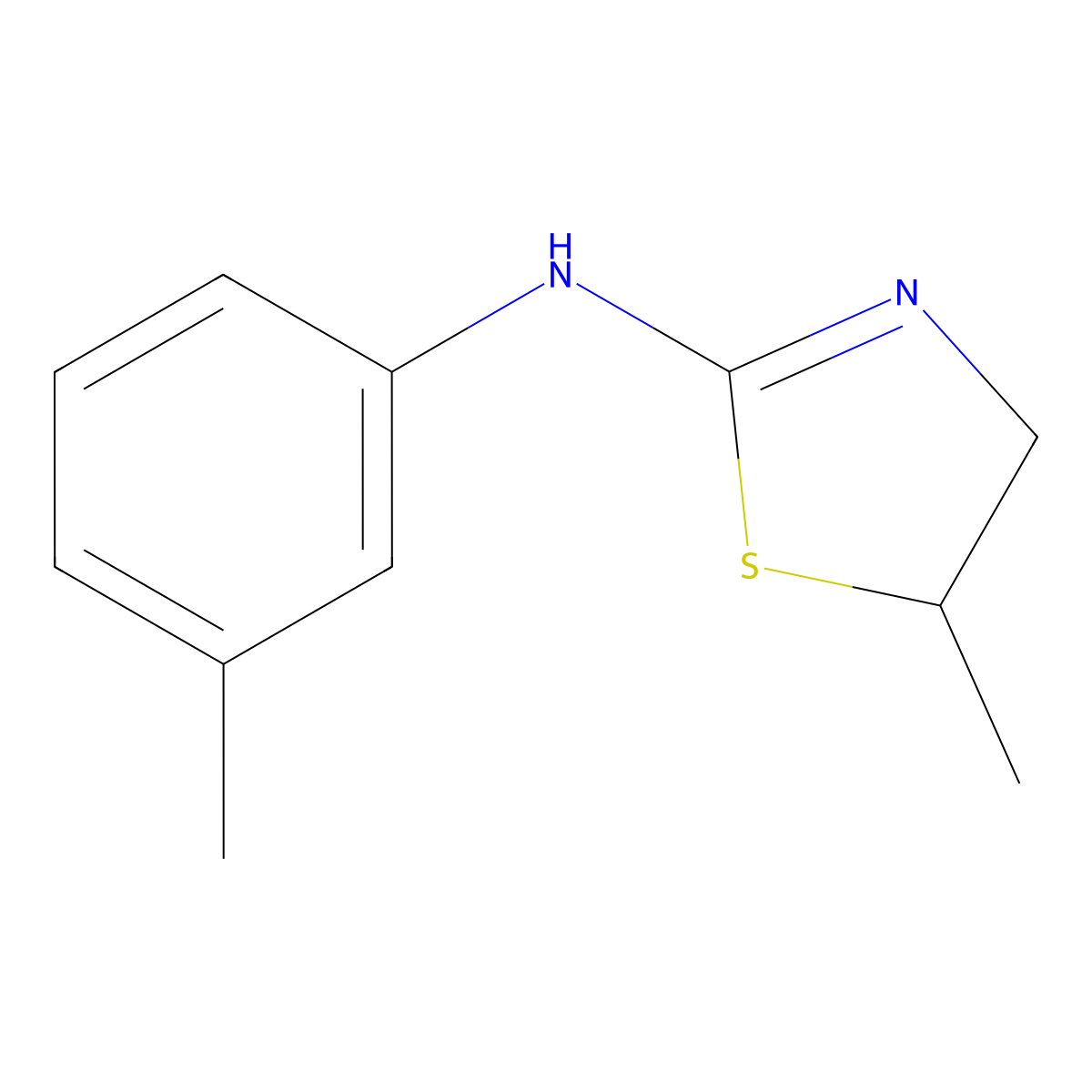 5-methyl-N-(3-methylphenyl)-4,5-dihydro-1,3-thiazol-2-amine molecular structure, CAS 254732-40-6