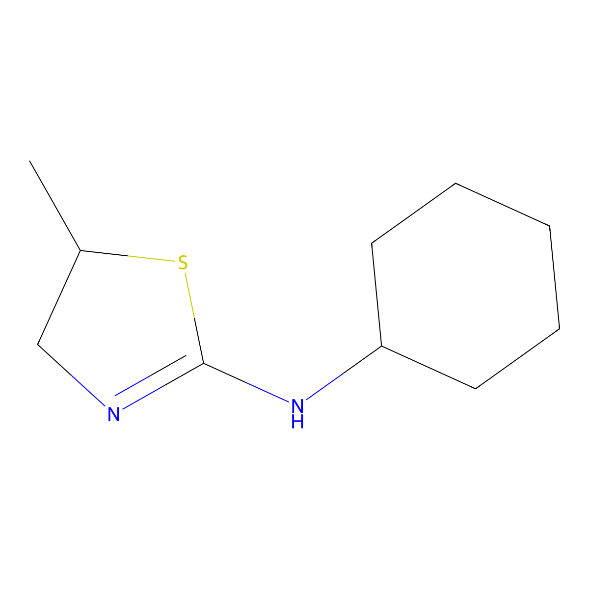 N-Cyclohexyl-4,5-dihydro-5-methyl-2-thiazolamine molecular structure, CAS 254732-41-7