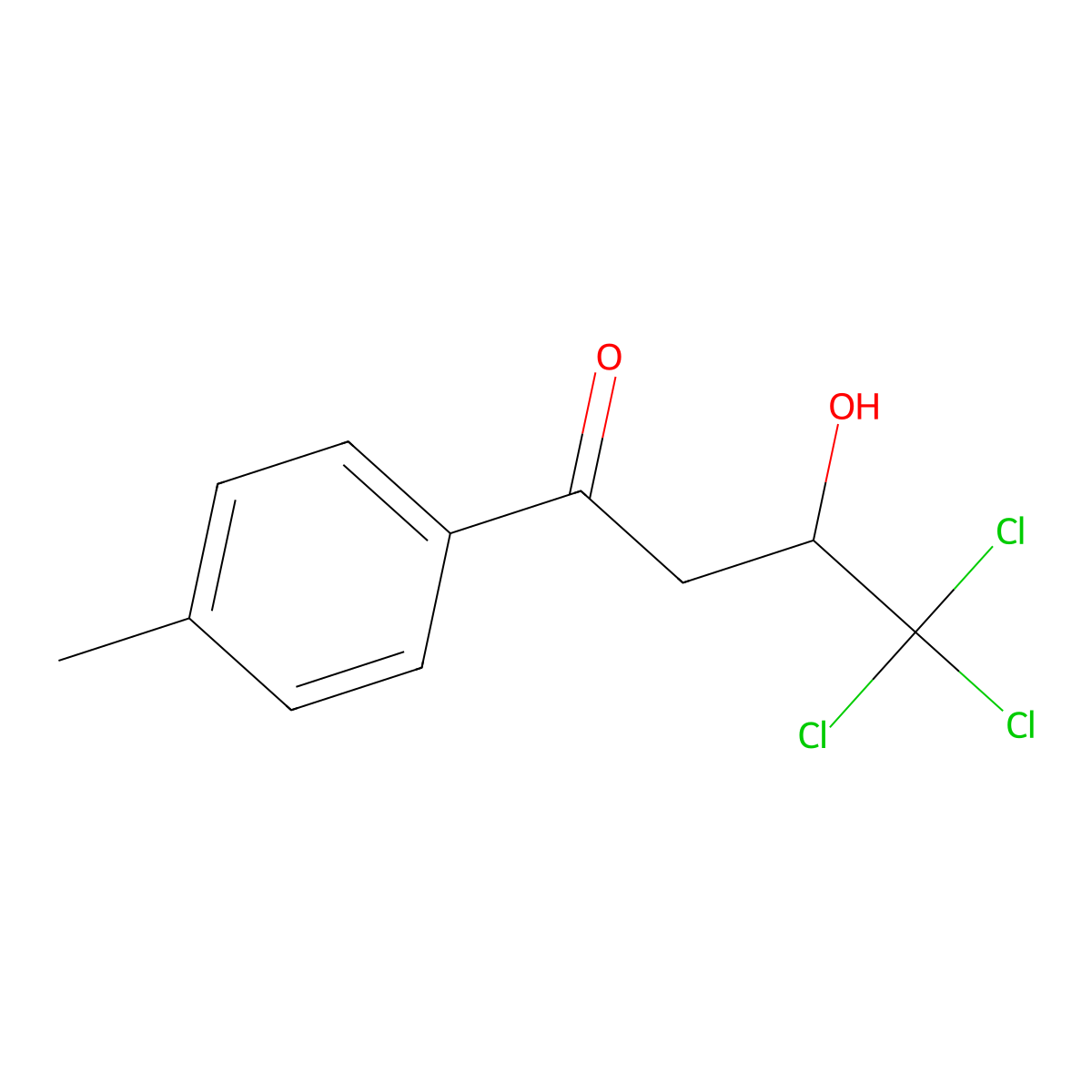 4,4,4-Trichloro-3-hydroxy-1-(4-methylphenyl)butan-1-one molecular structure, CAS 254732-54-2