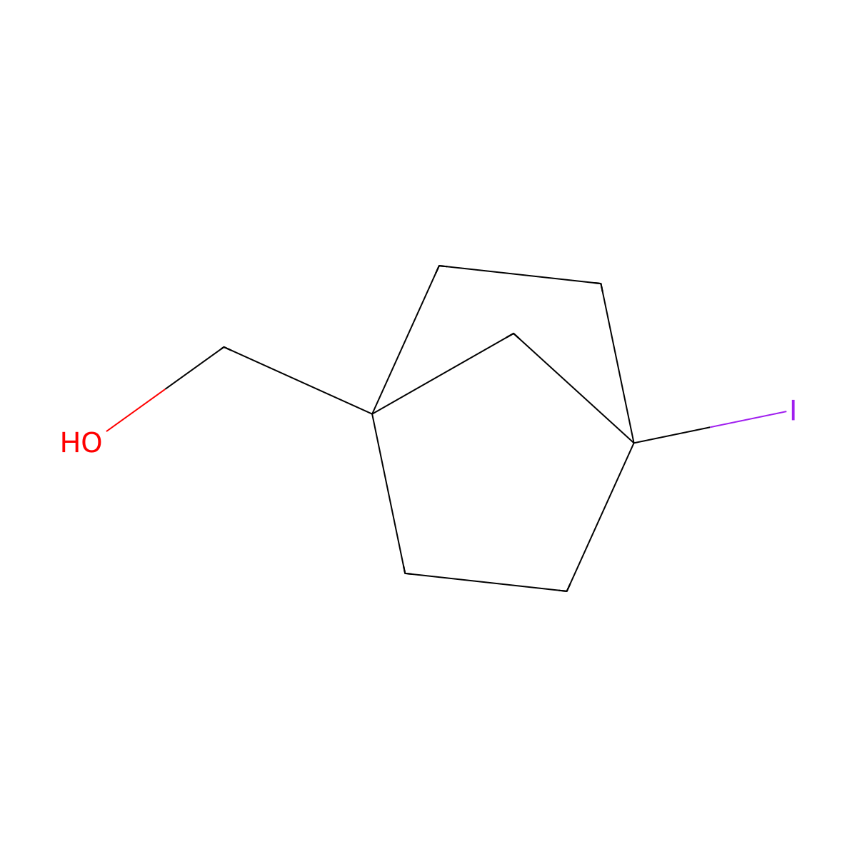 (4-Iodobicyclo[2.2.1]heptan-1-yl)methanol molecular structure, CAS 254737-95-6