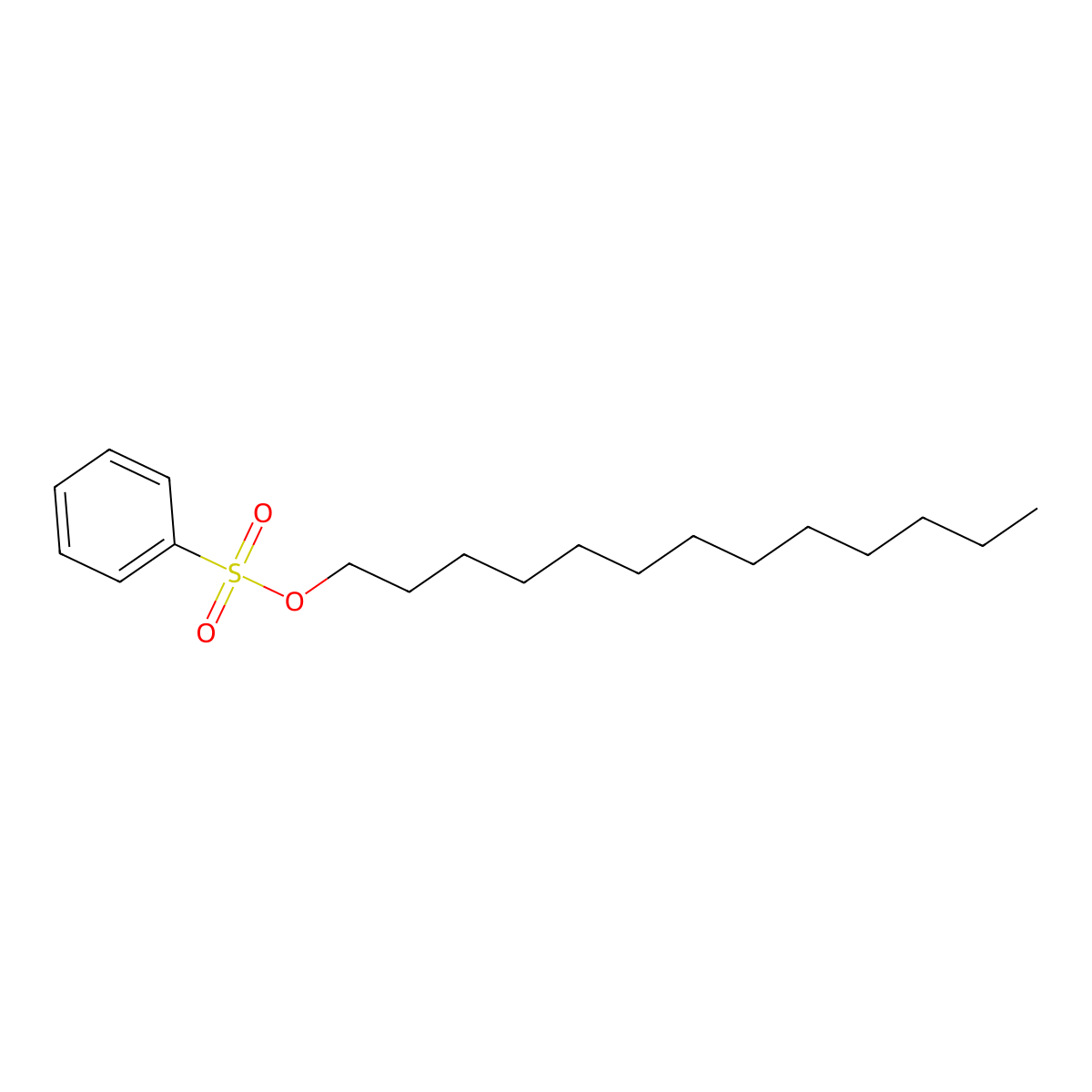 Tridecan-1-yl benzenesulphonate molecular structure, CAS 25474-61-7