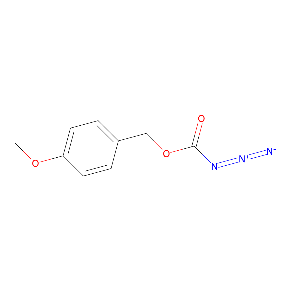 4-Methoxybenzyl azidoformate molecular structure, CAS 25474-85-5