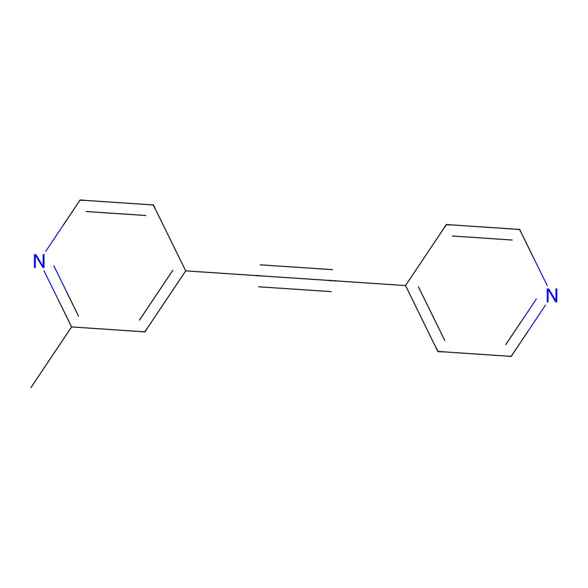 2-Methyl-4-[2-(4-pyridinyl)ethynyl]pyridine molecular structure, CAS 2547415-41-6