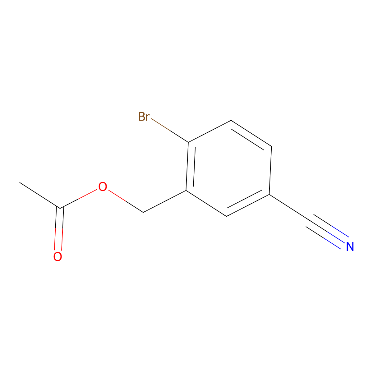 2-Bromo-5-cyanobenzyl acetate molecular structure, CAS 254744-14-4