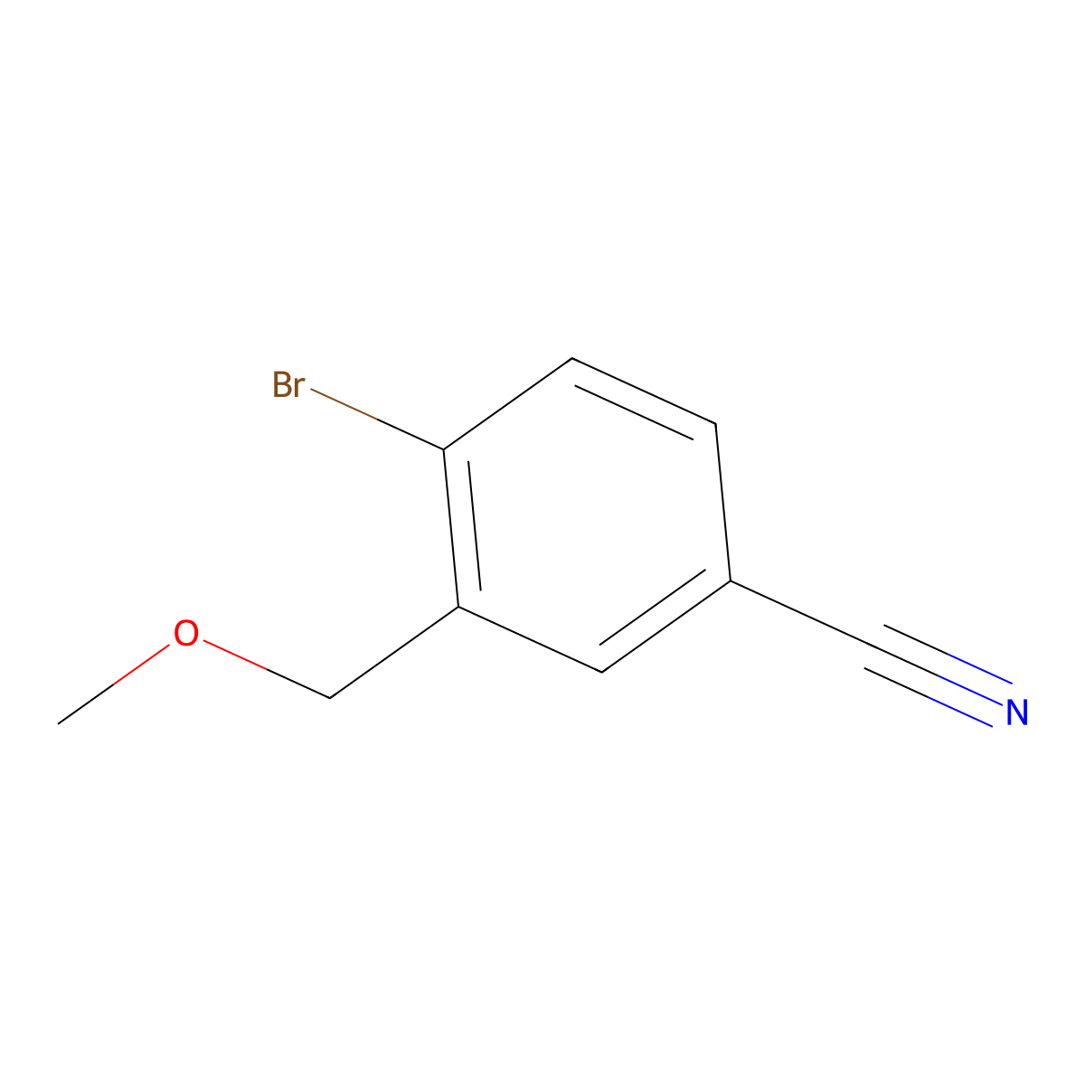 4-Bromo-3-(methoxymethyl)benzonitrile molecular structure, CAS 254744-17-7