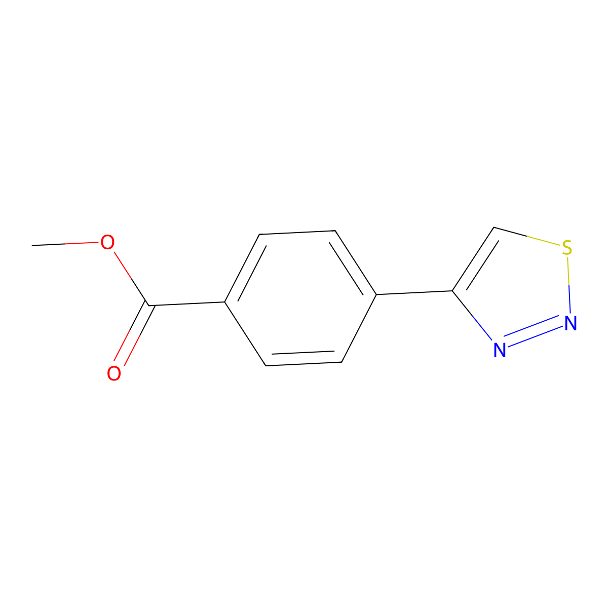 Methyl 4-(1,2,3-thiadiazol-4-yl)benzoate molecular structure, CAS 254749-08-1
