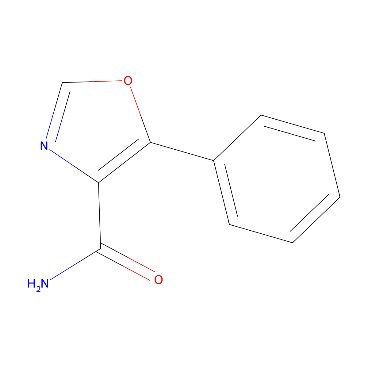 5-Phenyl-1,3-oxazole-4-carboxamide molecular structure, CAS 254749-37-6