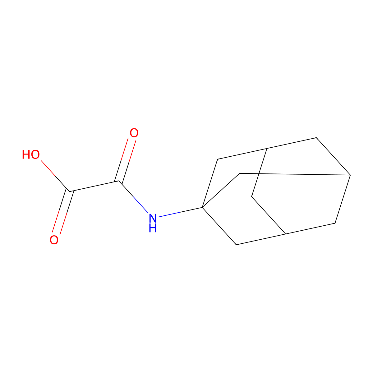 2-(Adamantan-1-ylamino)-2-oxoacetic acid molecular structure, CAS 254751-16-1
