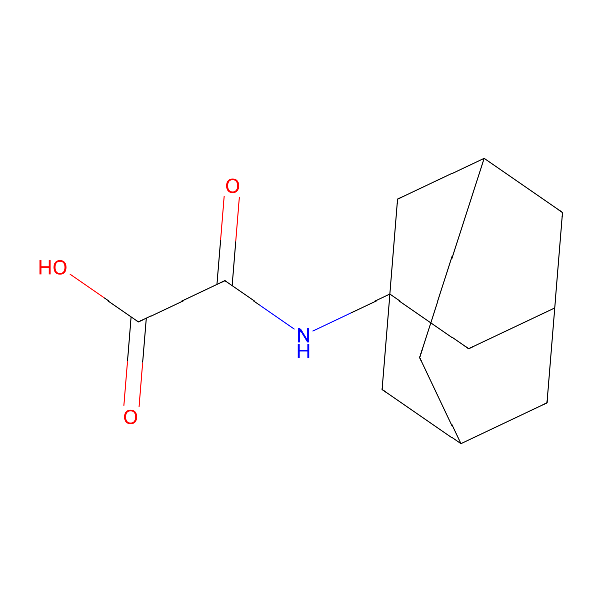 2-(Adamantan-1-ylamino)-2-oxoacetic acid molecular structure, CAS 254751-16-1