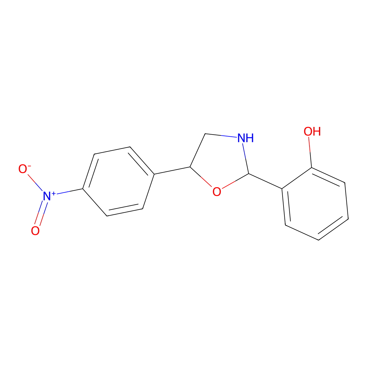 2-[5-(4-Nitrophenyl)-1,3-oxazolidin-2-yl]phenol molecular structure, CAS 254753-70-3