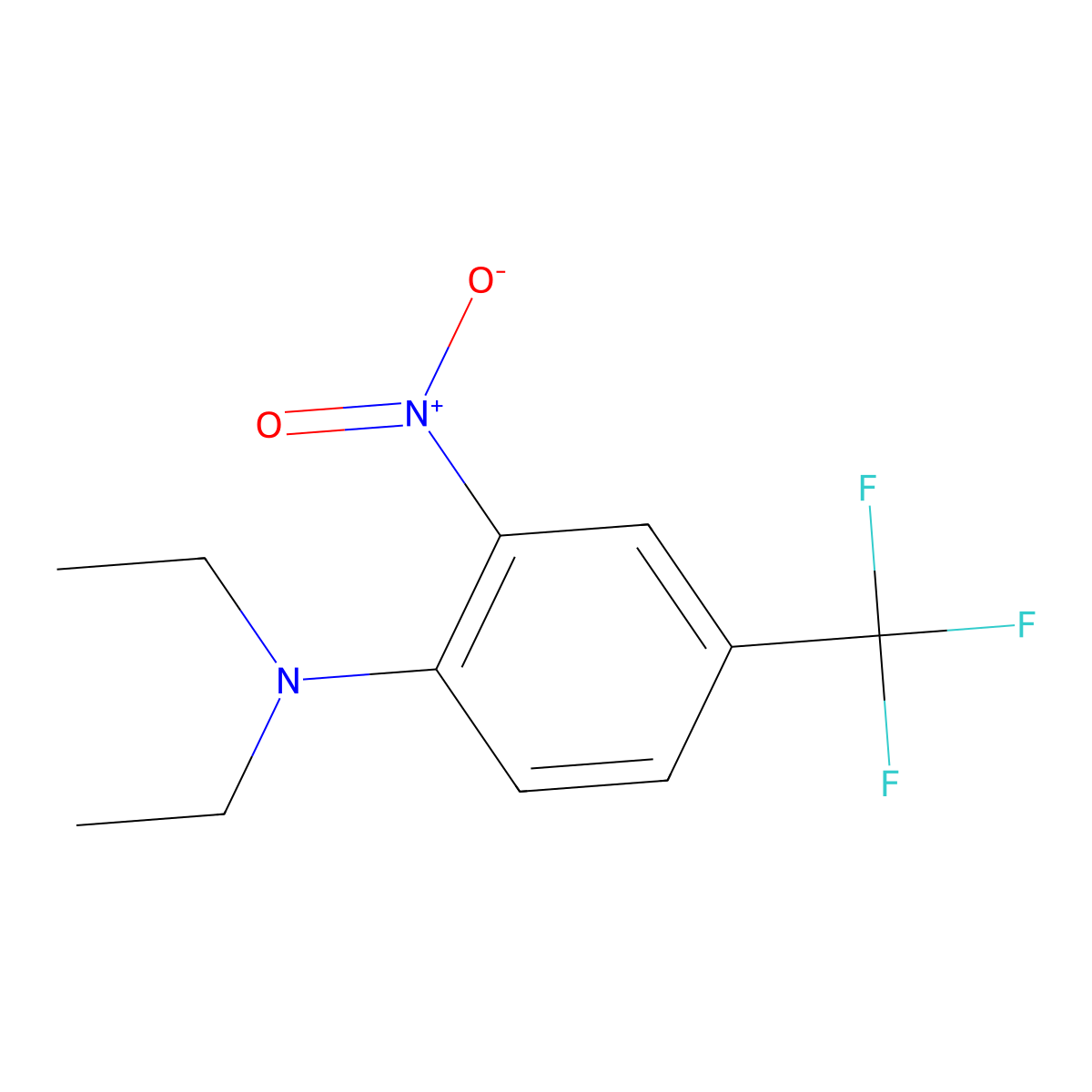 Diethyl-(2-nitro-4-trifluoromethyl-phenyl)-amine molecular structure, CAS 254754-76-2