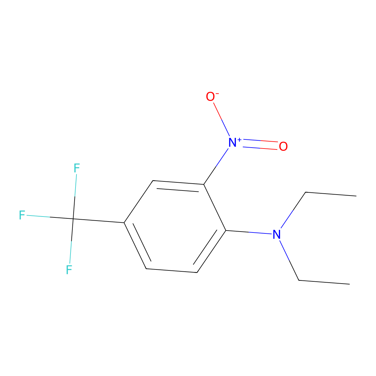 Diethyl-(2-nitro-4-trifluoromethyl-phenyl)-amine molecular structure, CAS 254754-76-2