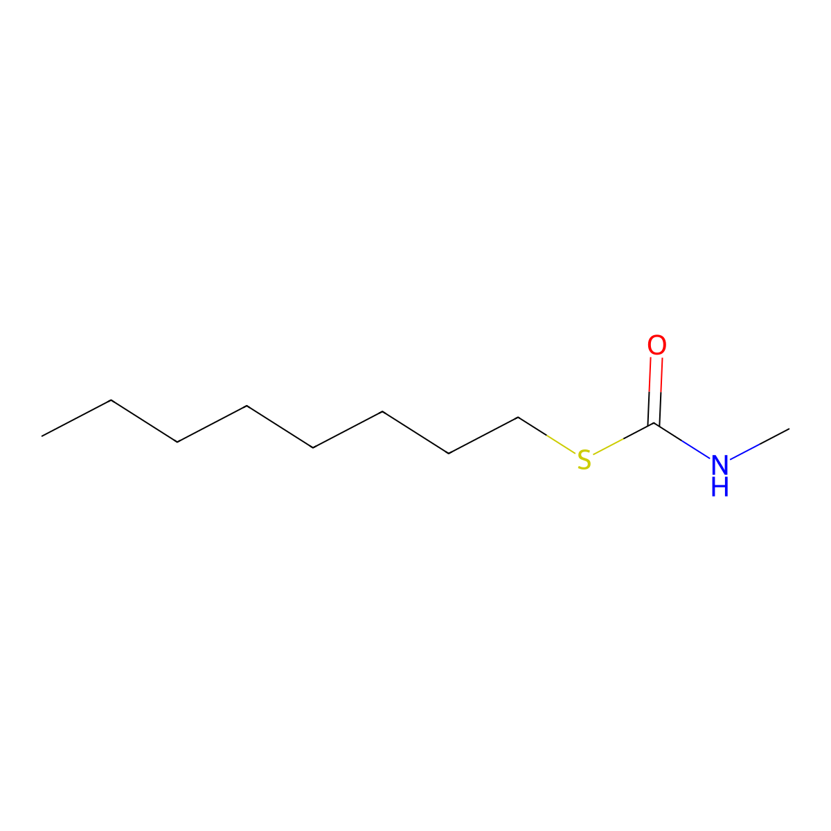 N-methyl(octylsulfanyl)formamide molecular structure, CAS 25476-92-0