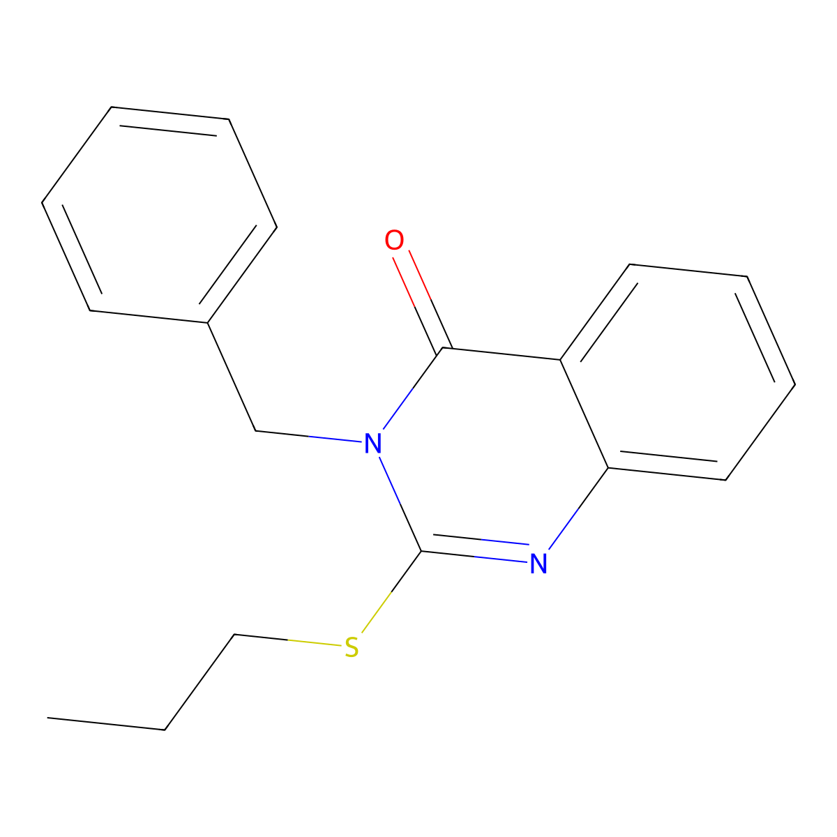 3-Benzyl-2-propylsulfanylquinazolin-4-one molecular structure, CAS 25477-33-2