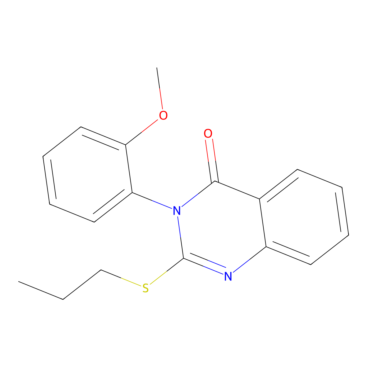 3-(2-Methoxyphenyl)-2-propylsulfanylquinazolin-4-one molecular structure, CAS 25477-48-9