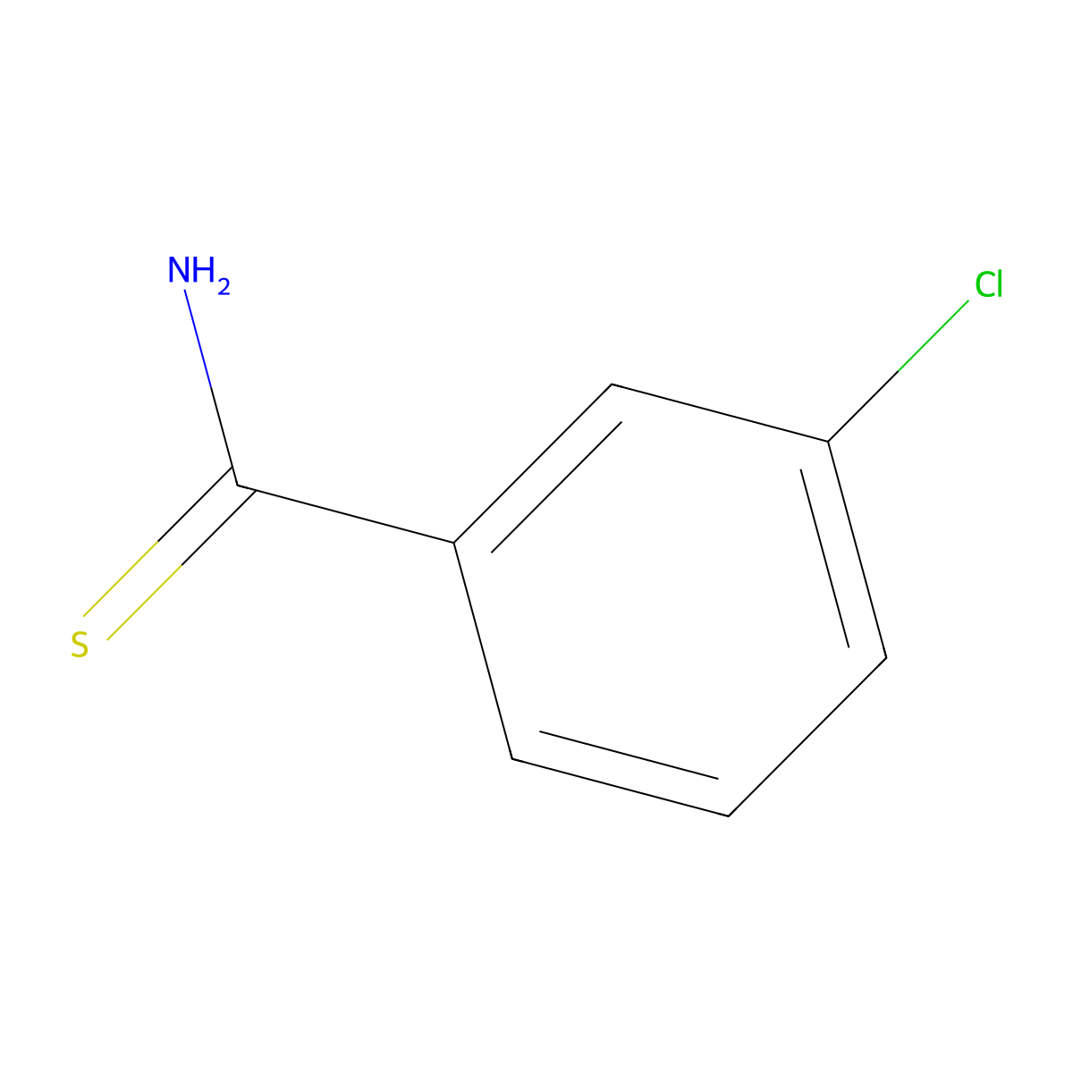 Benzenecarbothioamide, 3-chloro- molecular structure, CAS 2548-79-0
