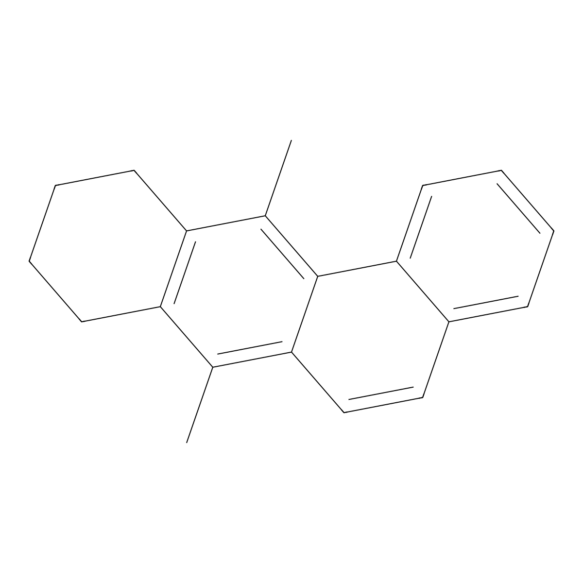 7,12-Dimethyl-8,9,10,11-tetrahydrobenz(a)anthracene molecular structure, CAS 25486-91-3