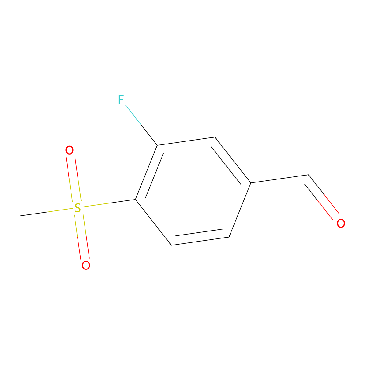 3-Fluoro-4-methanesulfonylbenzaldehyde molecular structure, CAS 254878-95-0
