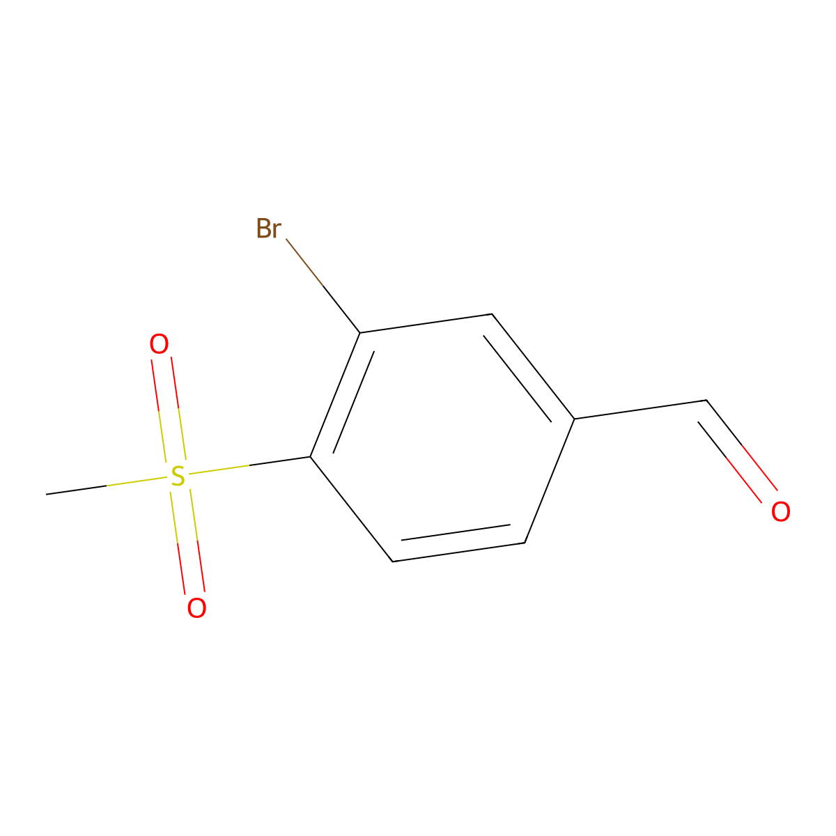 3-Bromo-4-(methylsulfonyl)benzaldehyde molecular structure, CAS 254878-96-1