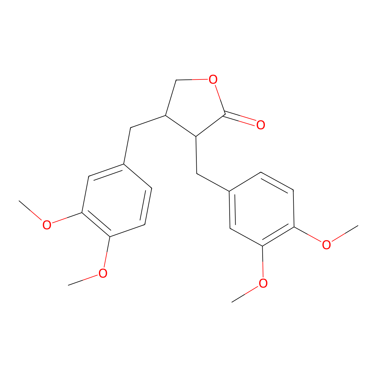 Arctigenin methyl ether molecular structure, CAS 25488-59-9