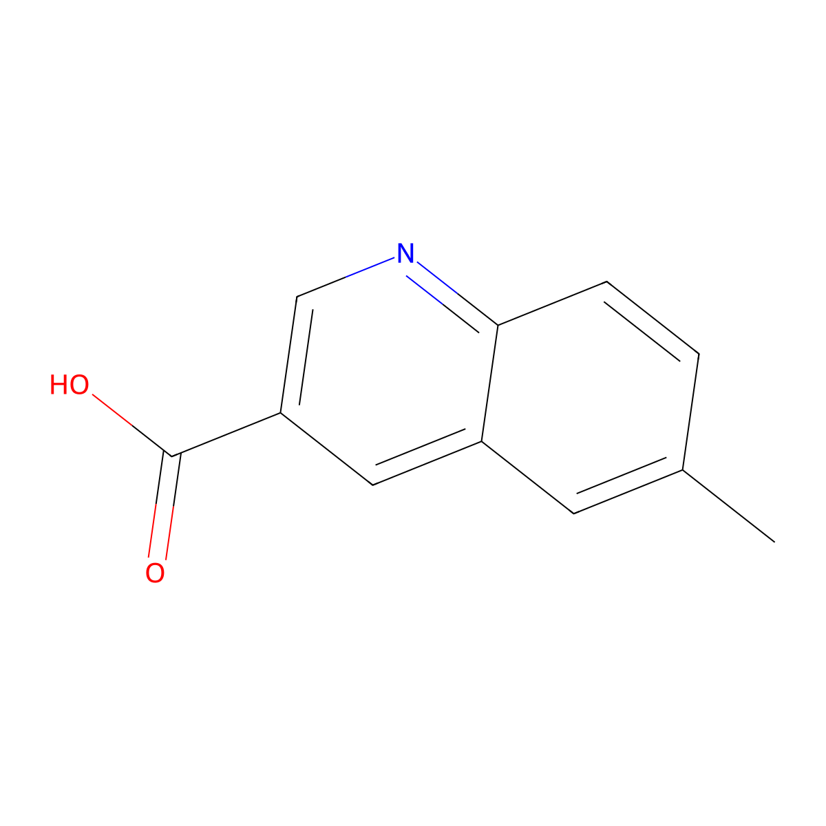 6-Methylquinoline-3-carboxylic acid molecular structure, CAS 254883-95-9