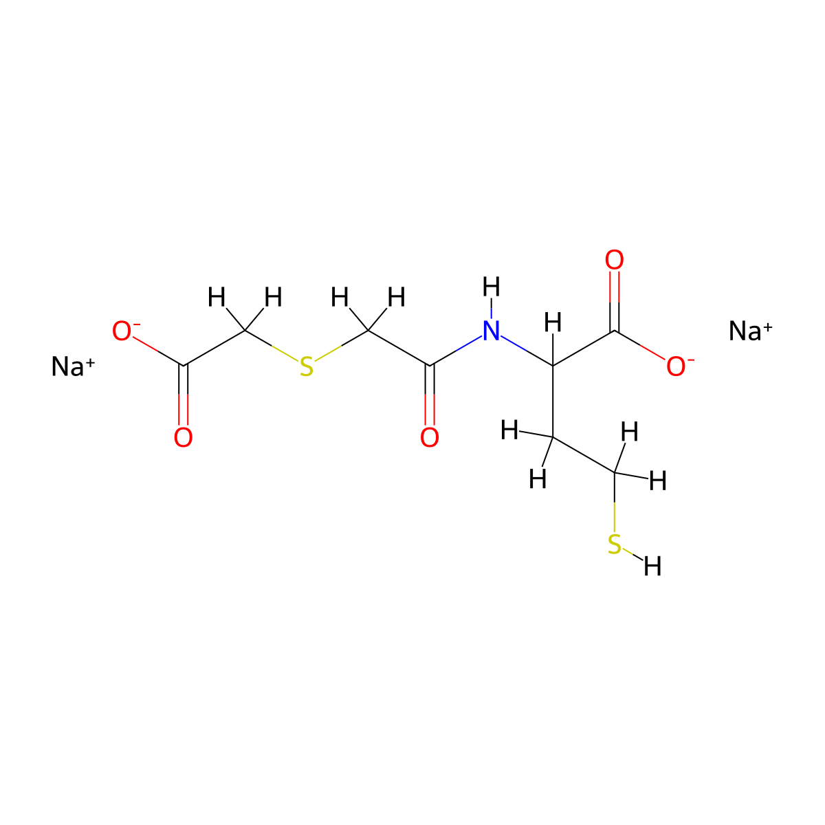Erdosteine Thioacid Disodium Salt molecular structure, CAS 254884-18-9