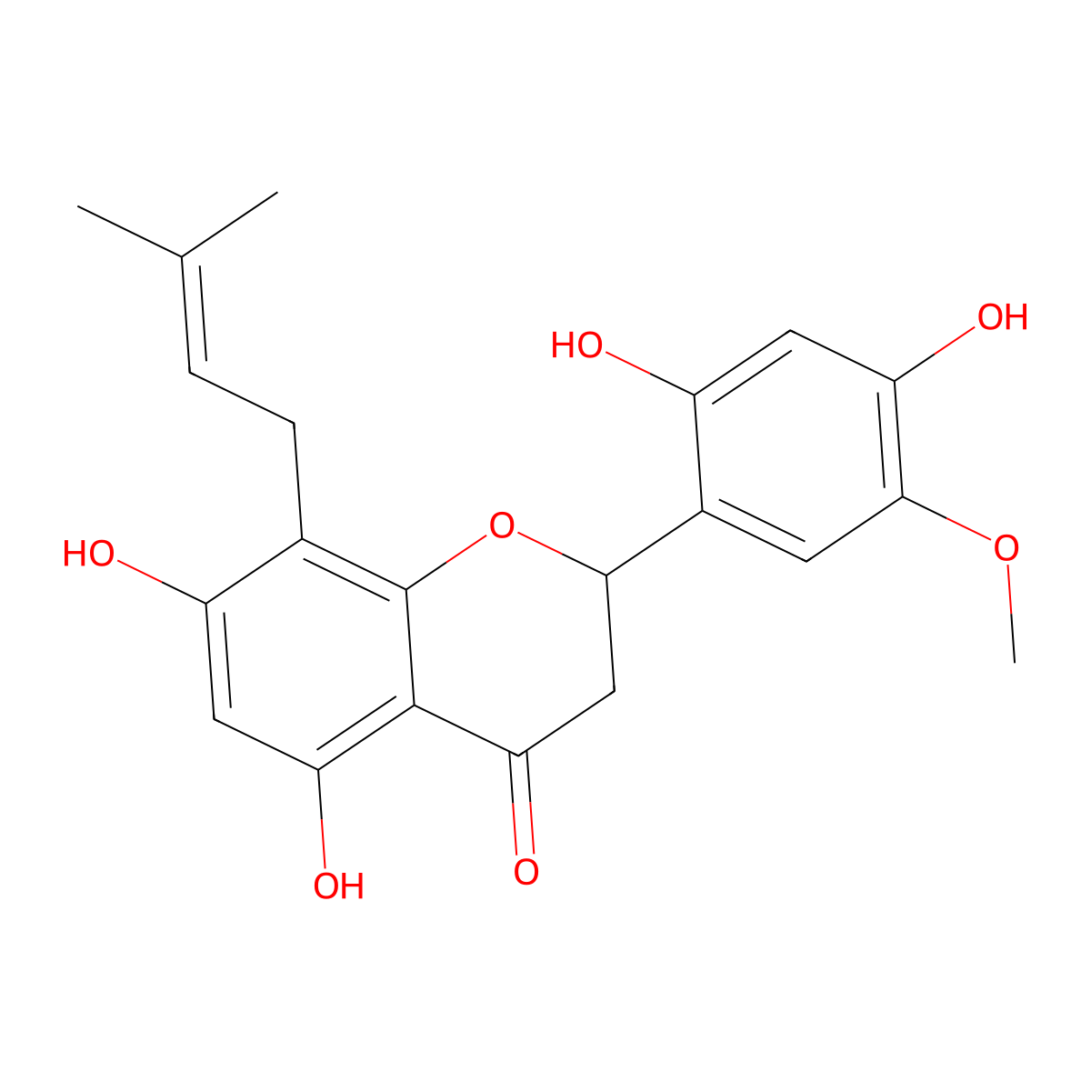 Kushenol W molecular structure, CAS 254886-76-5
