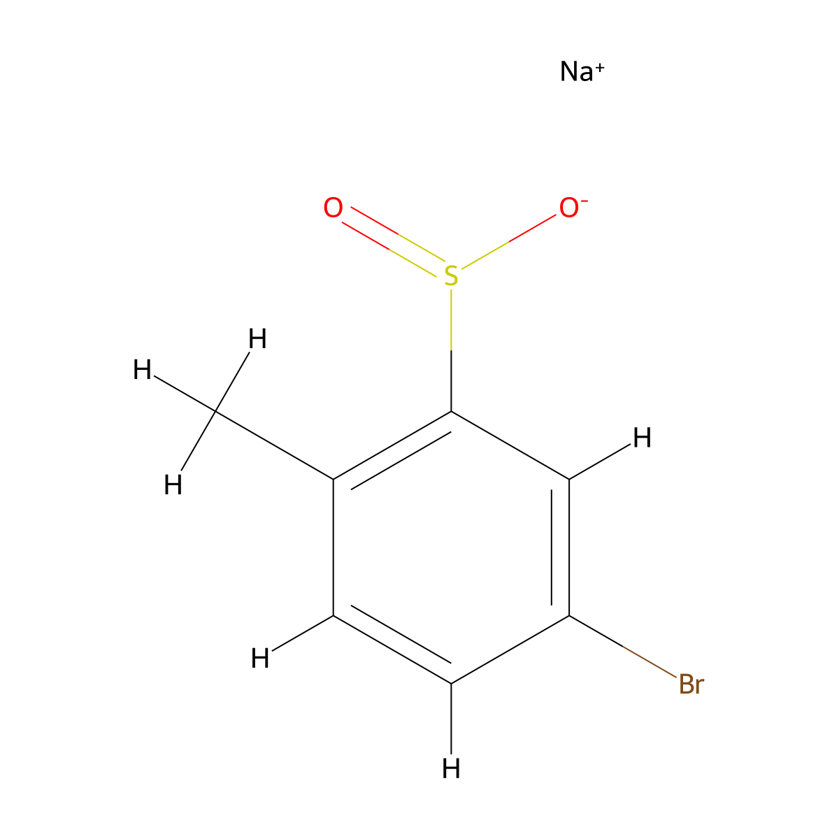 Sodium 5-bromo-2-methylbenzene-1-sulfinate molecular structure, CAS 254887-16-6