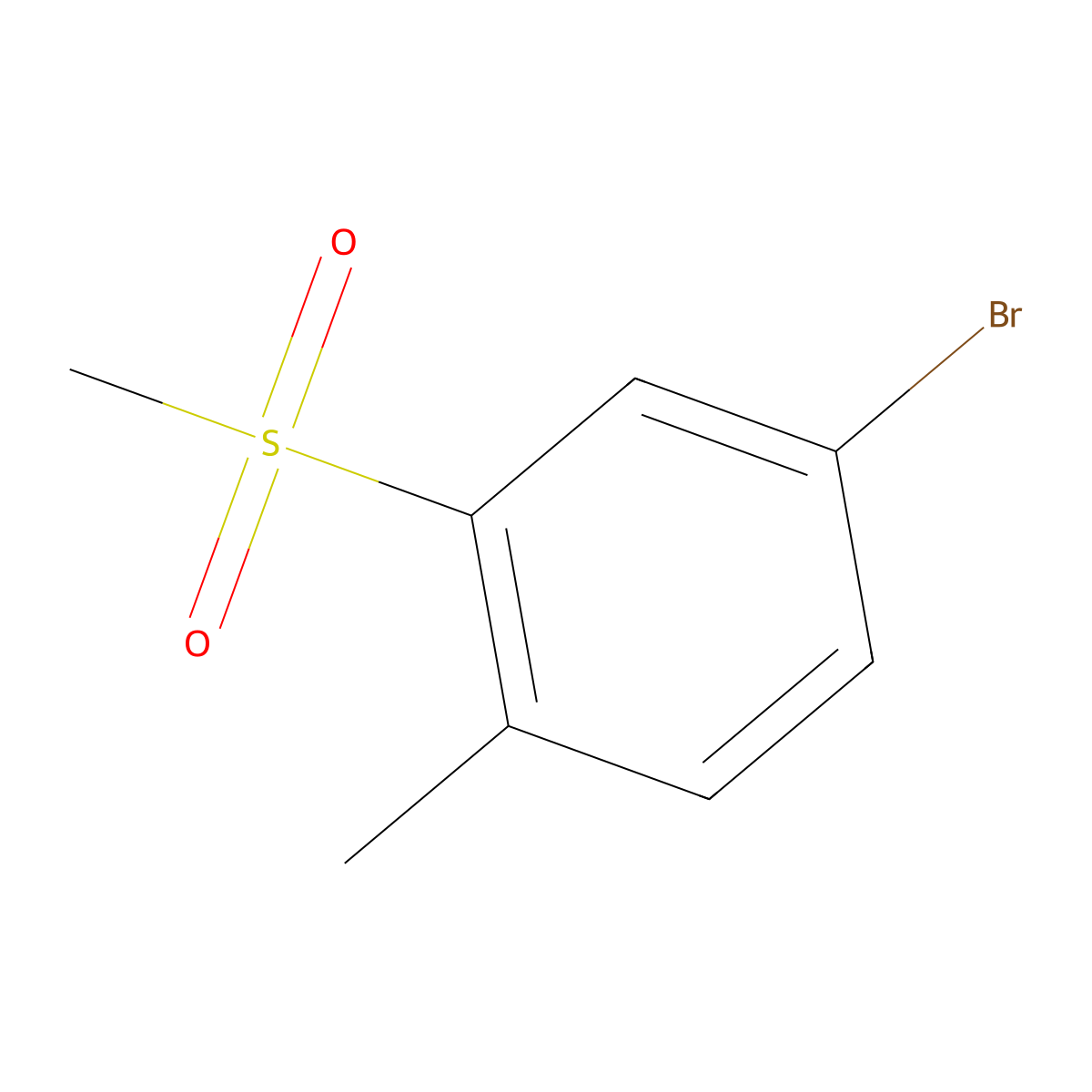 4-Bromo-2-methanesulfonyl-1-methylbenzene molecular structure, CAS 254887-17-7