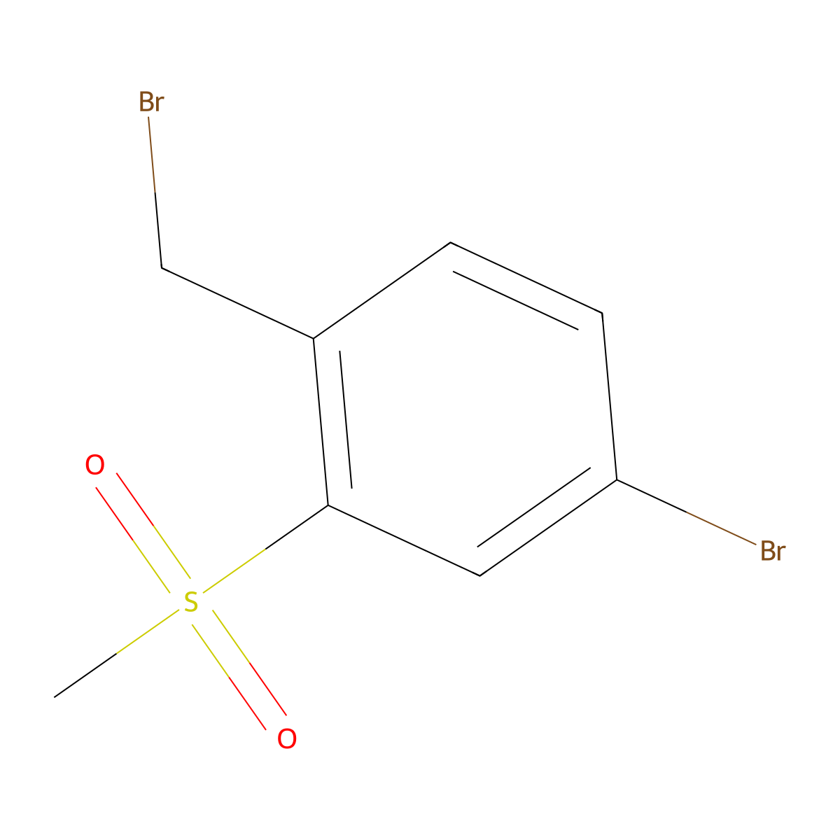 4-Bromo-1-(bromomethyl)-2-(methylsulfonyl)benzene molecular structure, CAS 254887-18-8