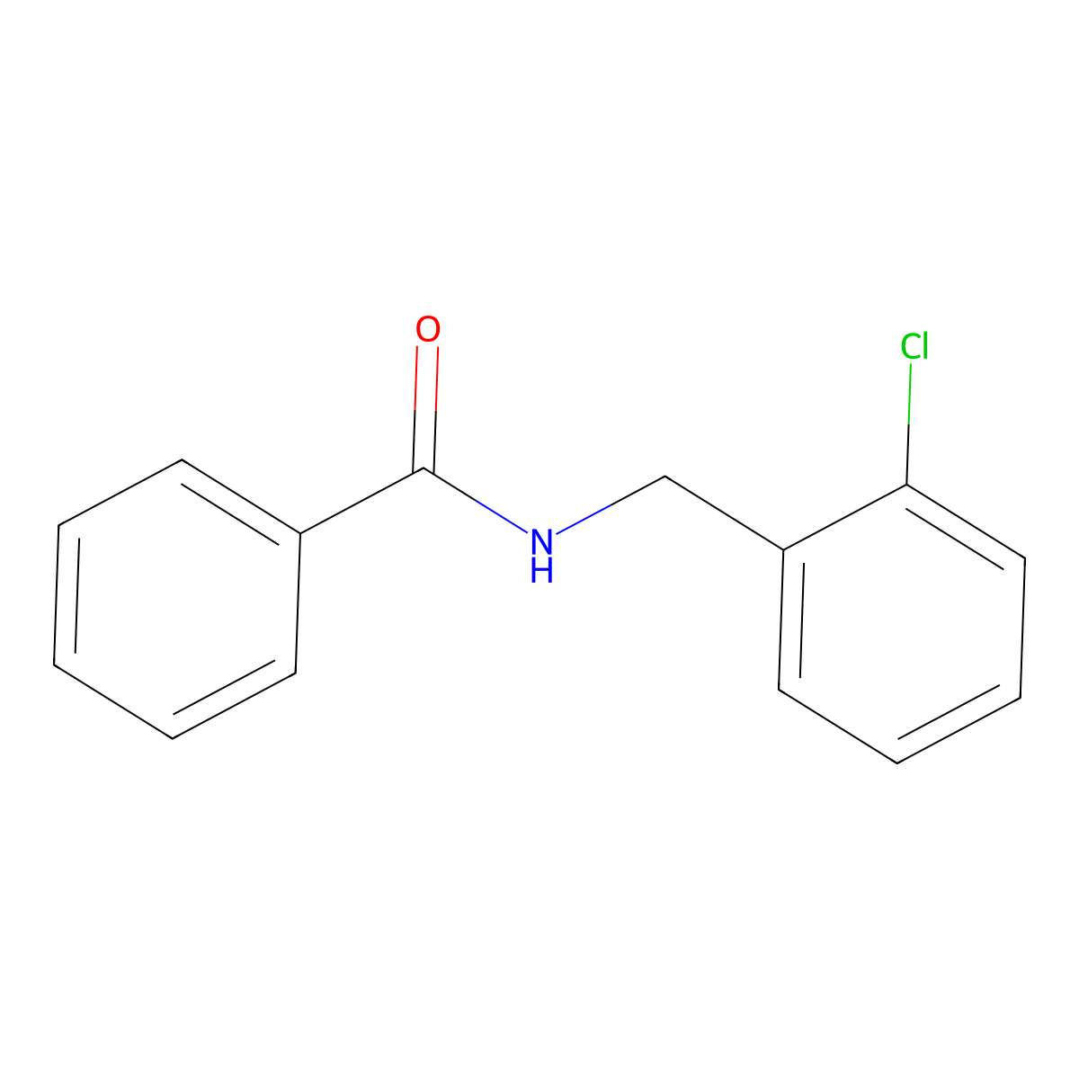 N-(2-chlorobenzyl)benzamide molecular structure, CAS 254889-06-0