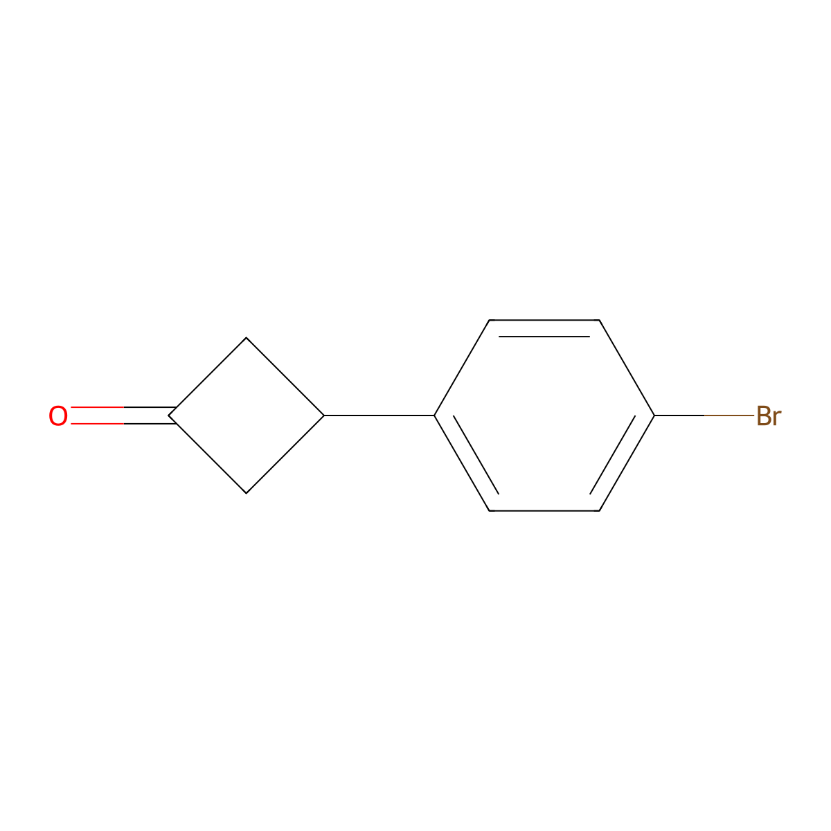 3-(4-Bromophenyl)cyclobutan-1-one molecular structure, CAS 254892-91-6