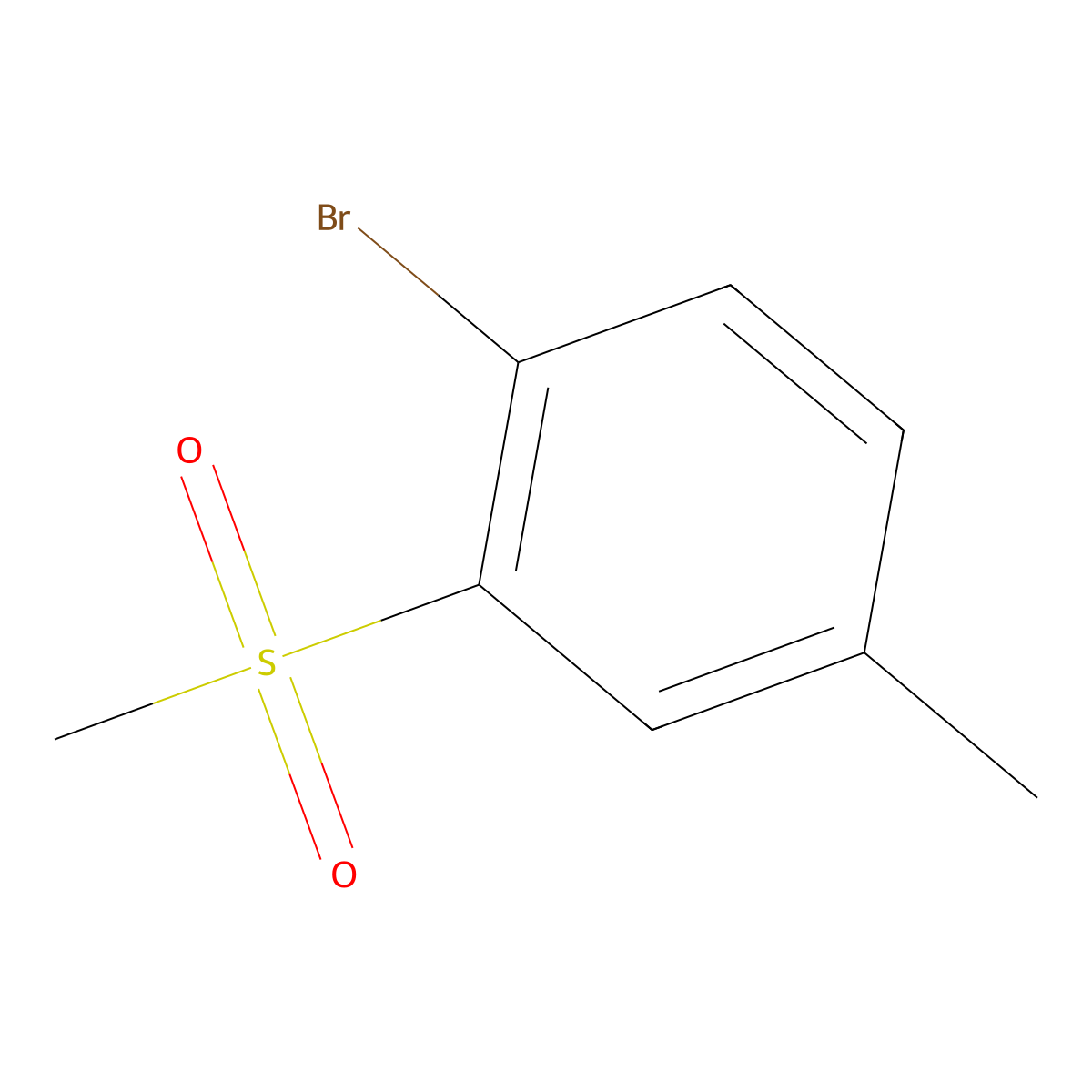 1-Bromo-4-methyl-2-(methylsulfonyl)benZene molecular structure, CAS 254897-01-3