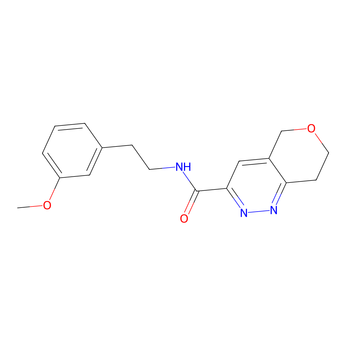 N-[2-(3-methoxyphenyl)ethyl]-5H,7H,8H-pyrano[4,3-c]pyridazine-3-carboxamide molecular structure, CAS 2548975-26-2