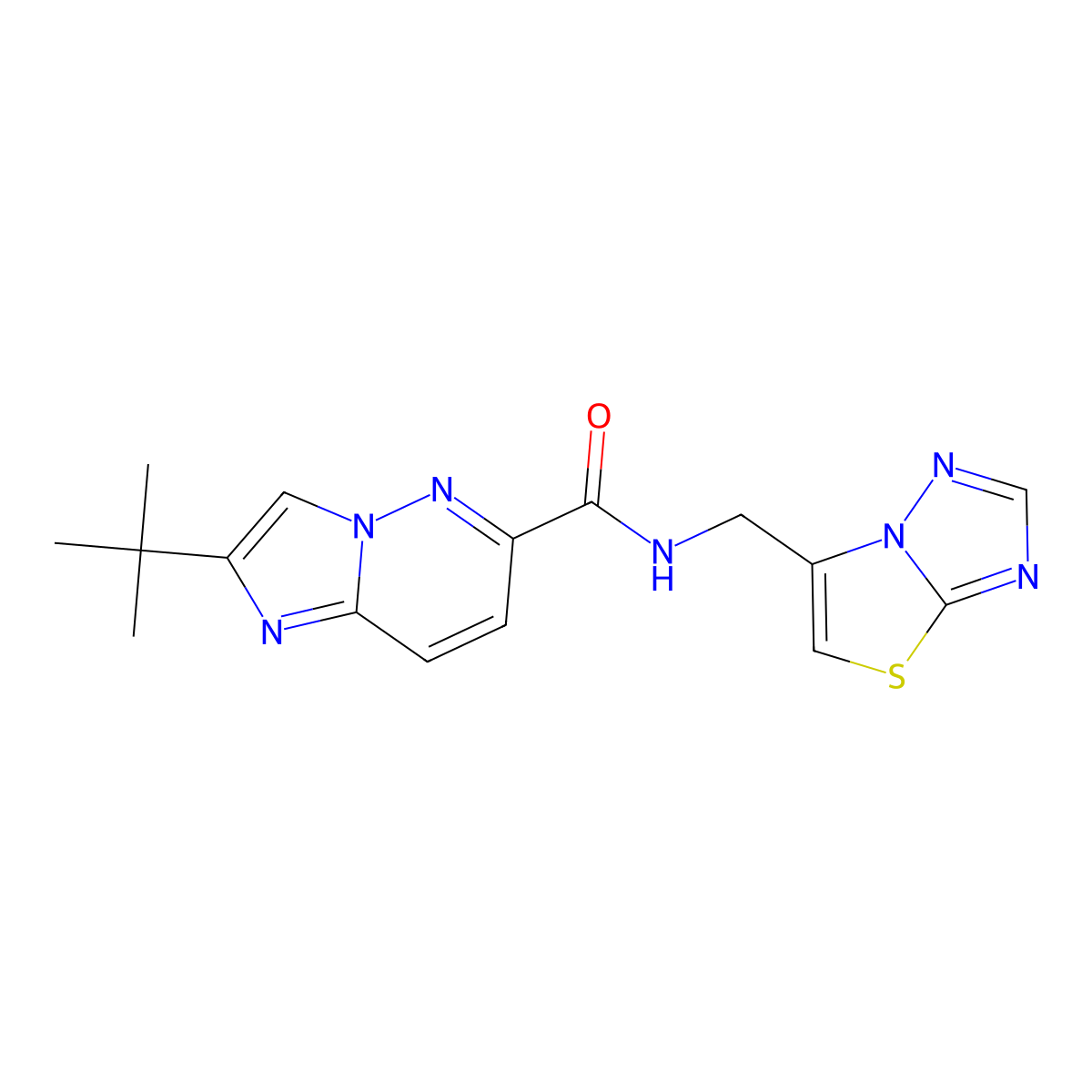2-tert-butyl-N-({[1,2,4]triazolo[3,2-b][1,3]thiazol-6-yl}methyl)imidazo[1,2-b]pyridazine-6-carboxamide molecular structure, CAS 2548975-85-3