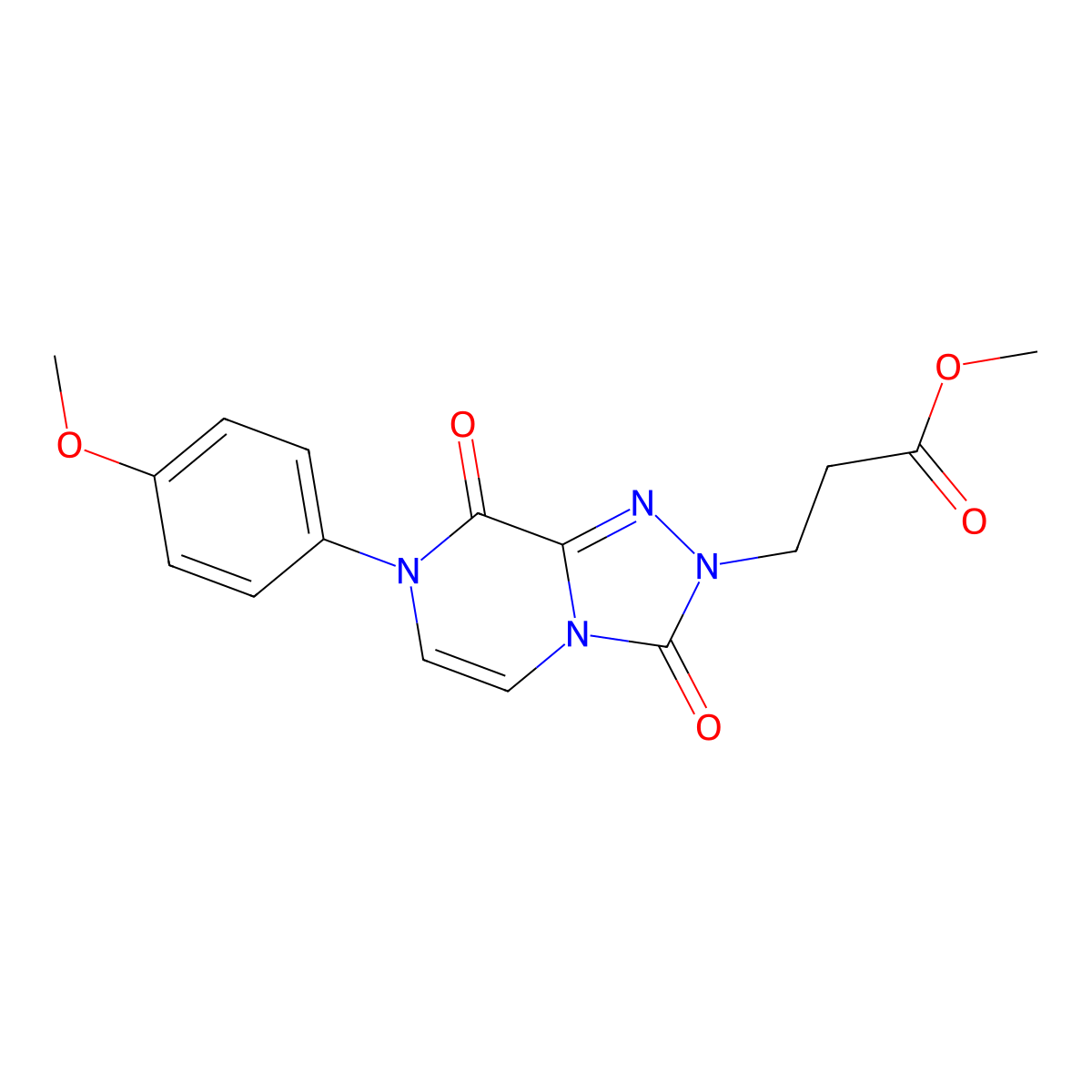 methyl 3-[7-(4-methoxyphenyl)-3,8-dioxo-2H,3H,7H,8H-[1,2,4]triazolo[4,3-a]pyrazin-2-yl]propanoate molecular structure, CAS 2548976-18-5