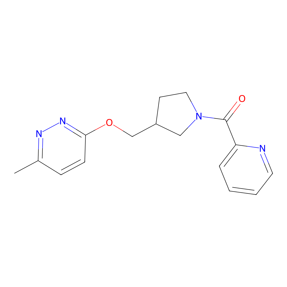 3-Methyl-6-{[1-(pyridine-2-carbonyl)pyrrolidin-3-yl]methoxy}pyridazine molecular structure, CAS 2548976-63-0