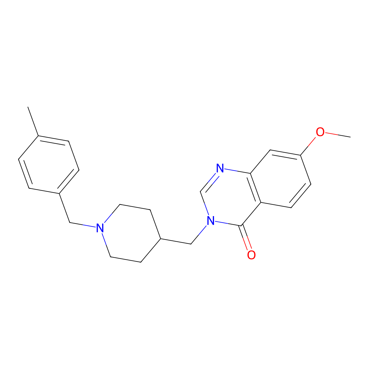 7-Methoxy-3-({1-[(4-methylphenyl)methyl]piperidin-4-yl}methyl)-3,4-dihydroquinazolin-4-one molecular structure, CAS 2548976-83-4