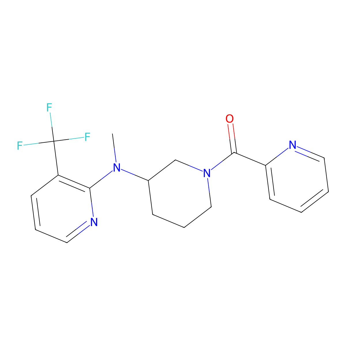 N-methyl-N-[1-(pyridine-2-carbonyl)piperidin-3-yl]-3-(trifluoromethyl)pyridin-2-amine molecular structure, CAS 2548978-23-8
