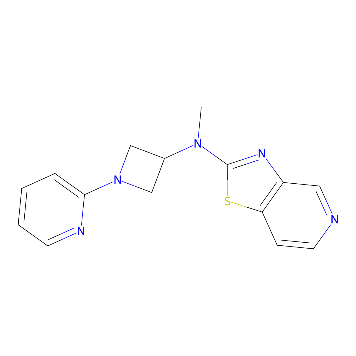 N-methyl-1-(pyridin-2-yl)-N-{[1,3]thiazolo[4,5-c]pyridin-2-yl}azetidin-3-amine molecular structure, CAS 2548978-24-9